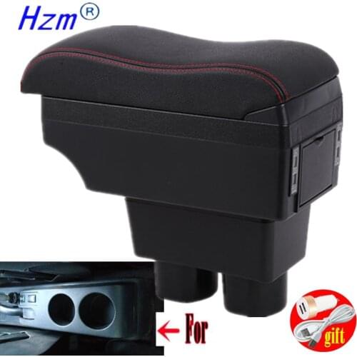 For Nissan Tiida armrest box Interior special Retrofit parts Center Car Armrest box Center Storage box with USB LED light