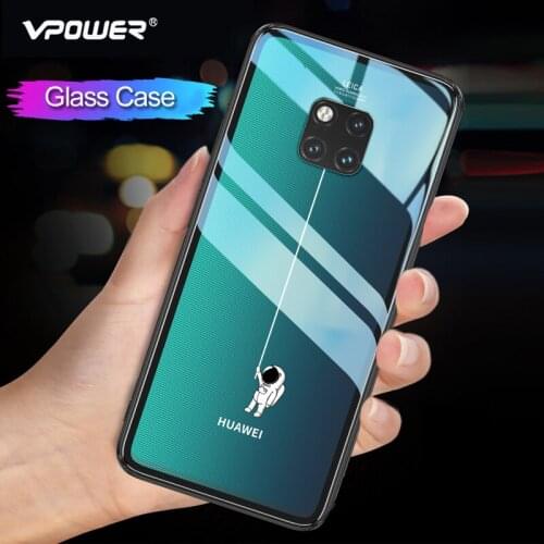 Vpower for Huawei Mate 20 Pro Case clear transparent Tempered Glass mate 20 mate 20 Pro Case Smooth Protector Cover Shell