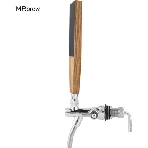 Adjustable Beer Tap With Wooden Tap Handle ,Beer /Wine Dispenser For Bar Homebrew Party,Wooden Chalkboard Tap Handle Faucet Tool