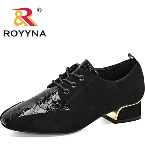 ROYYNA 2020 New Designers Fasshion Pumps Women Classic Matel Heel Lace Up Dress Shoes Wedding Party Office Lady Shoes Feminimo