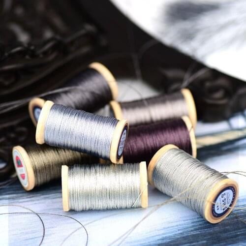 Roll Of 0.3mm polyamide fibre line Hand-woven embroidery thread Tassels Line 50M High strength 3 Strands Thread gray