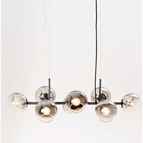 Modern Glass Globe Beans Pendant Lights Drope Light Suspension Lamp For Dining Room Lustre E27 Lamparas Pendant Lighting PA0137