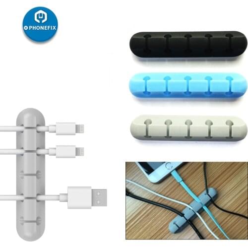 PHONEFIX Universal desktop Power Cord Wire Earphone Clip Charger Organizer Management Holder Clip For Mouse Headphone Cable