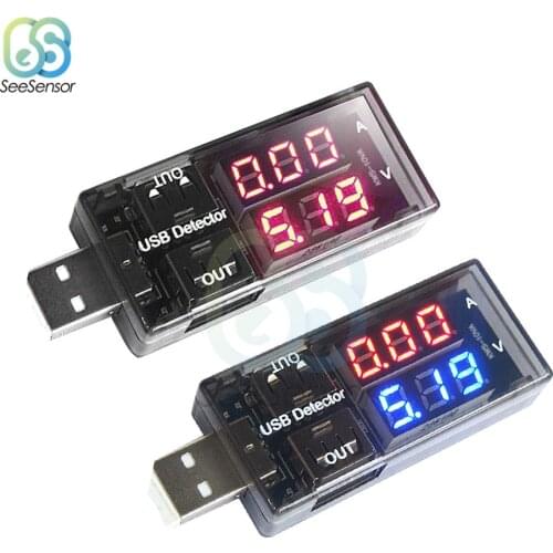 USB Charging Battery Voltmeter Ammeter Digital Dual Display Charger Doctor Ampermeter Current Meter USB Detector Smart Function