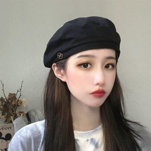 Spring Summer Net Red Beret Womens Cat Thin Ins Octagonal Korean Version Japanese British Retro Painter Hat Fashion Trend Men