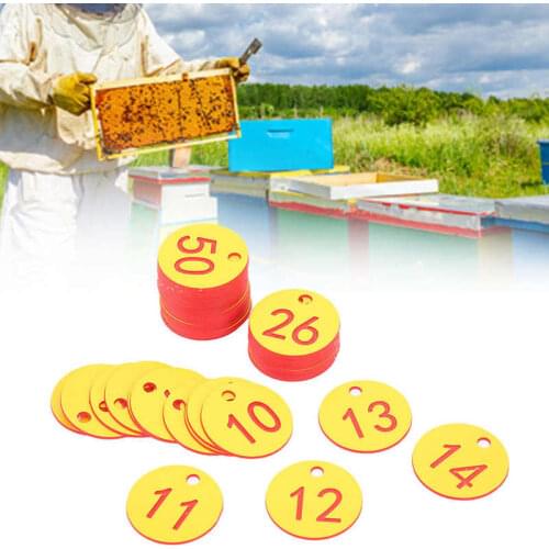 High-Quality ABS Material Beekeeping Tool Beekeeping Husbandry Hanging Numbered Tag Labels Farm Livestock Breeding Supplies