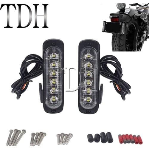B6 LED Motorcycle Tail Brake Light Scooter Racing Bike Rear Brake Stop Waterproof Double Flash Lighting White DRL Bright Light