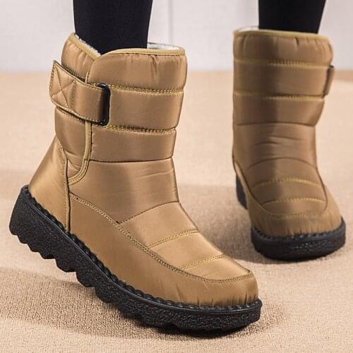 Women Boots 2021 New Winter Boots With Platform Shoes Snow Botas De Mujer Waterproof Low Heels Ankle Boots Female Women Shoes