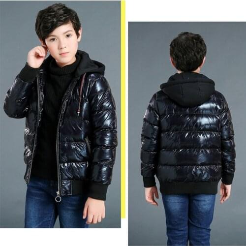 Boys Girls Winter Thick Warm Coat 8-17 Years Kids Cotton Down Jacket Outwear Children Outdoor Waterproof Windproof Snowsuit