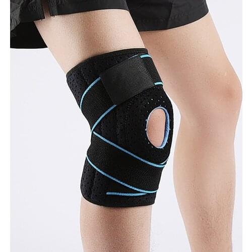 1PC Knee Brace Support Sleeve Adjustable Open Patella Stabilizer Protector Sports Running Knee Wrap for Arthritis Meniscus Tear
