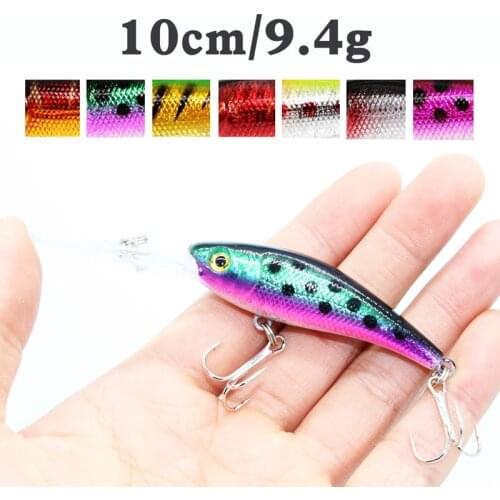1PCS Minnow Fishing Lure 100mm 9g Topwater Hard Bait Wobbler Jig Bait Crankbait Carp Striped bass Pesca Fishing tackle SwimBait