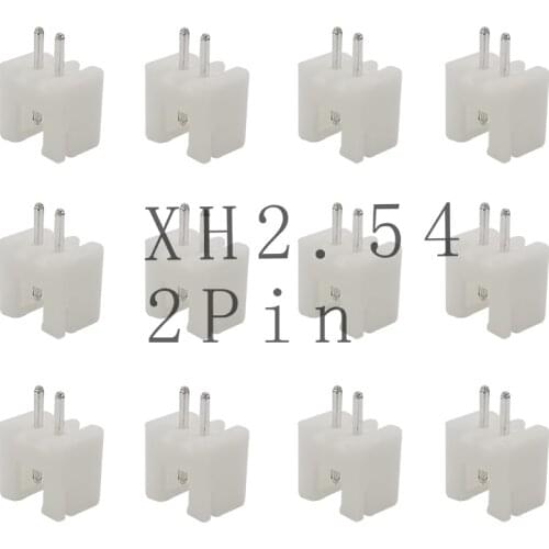 100PCS XH2.54 XH 2.54mm 2Pin 2.54mm Pitch Terminals Housing Pin Header Connectors for 2P JST XH 2.54 Wire Cable Connector