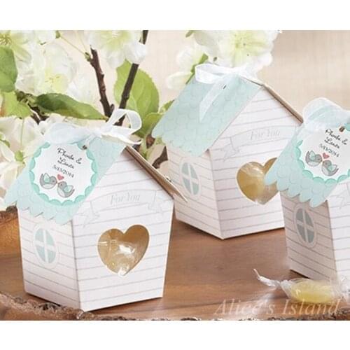 20pcs/lot Love Nest Bird House Favor Gift Box Wedding Birthday Baby Shower Anniversary Candy Chocolate Boxes With Tag And Ribbon