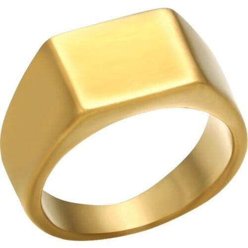 2020 Fashion Black Gold Silver plated Stainless Steel Mens Rings For Boy and Boy Friendship Men Ring Simple Jewelry Ring Male