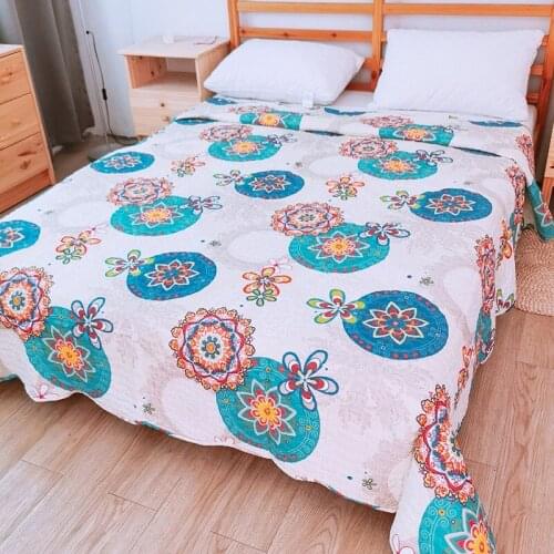 2021 Summer Quilt Cover Bedspread Polyester/Cotton Comforter Mandala Quilted Blanket Throw Duvet Coverlet Tatami Mat 220x240cm