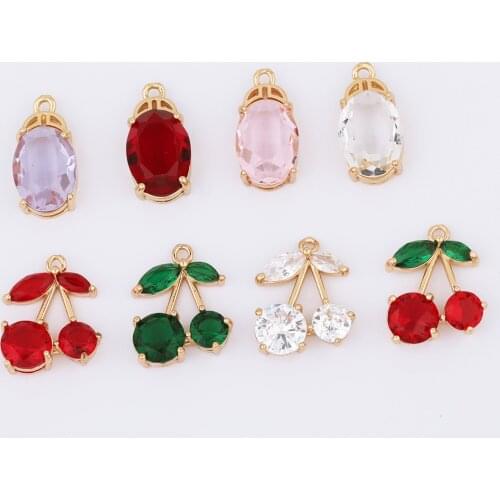 WHSOK 40Pcs Jewelry Accessories/DIY Making/Glass Charms/Earrings Pendants/Hand Made/Oval Shape/Jewelry Findings & Components