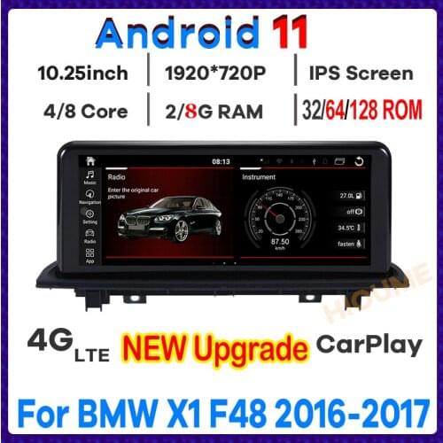 10.25" 8-Core 8+64G Android 10 Car Multimedia Player for BMW X1 F48 2016 2017 Radio GPS Navigation Head Unit Stereo BT WiFi