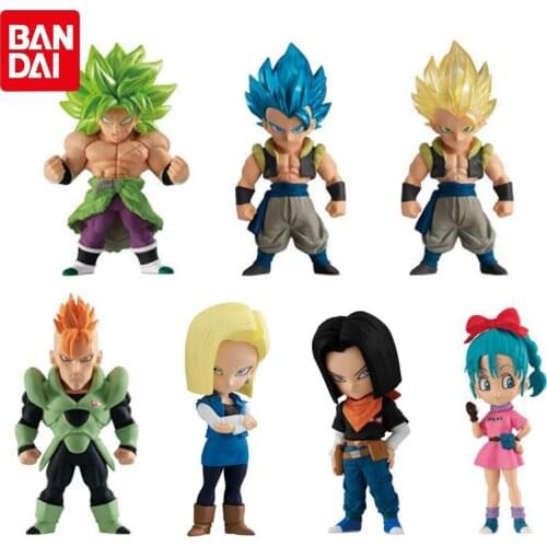 Bandai Genuine EX Gashapon Dragon Ball ADVERGE Character Model 12 Goku Broli Bulma Gogeta Collectible Hand-Madel Toys Kids Gifts
