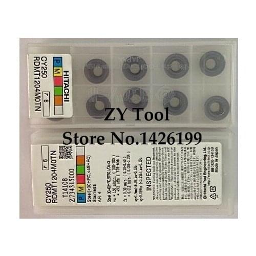 Free shopping! HITACHI 10PCS RDMT1204MOTN CY250 lathe cutting tools CNC blade alloy carbide cutting tool carbide inserts
