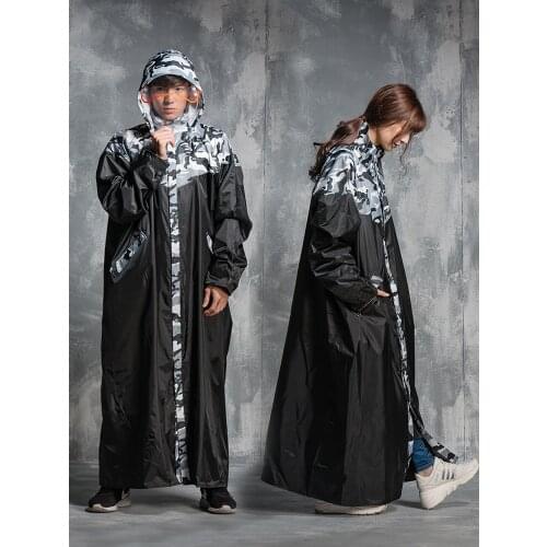 Black Raincoat Long Fashion Lightweight Outdoor Impermeable Raincoat Men Waterproof Camouflage Chubasqueros Raincoats BG50RS