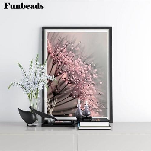 Flower 5D DIY Diamond Painting Dandelion Dewdrop Diamond Mosaic Diamond Embroidery Sale Full Square round Rhinestone Decor FF153