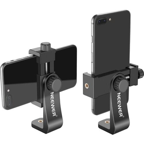 Neewer Smartphone Holder Vertical Bracket with 1/4" Tripod Mount Phone Clip Tripod Adapter for iPhone Phones within 1.9-3.9inch