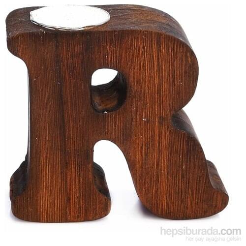 Dessen Wood Decorative R Letter candle holder candle and candlestick свеча и подсвечник vela y candelero
