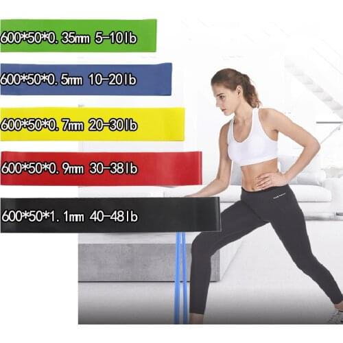 Fitness Yoga Resistance Bands Rubber Workout Rope Gum X-light To X-heavy Pilates Sport Training Home Workout Elastic Bands