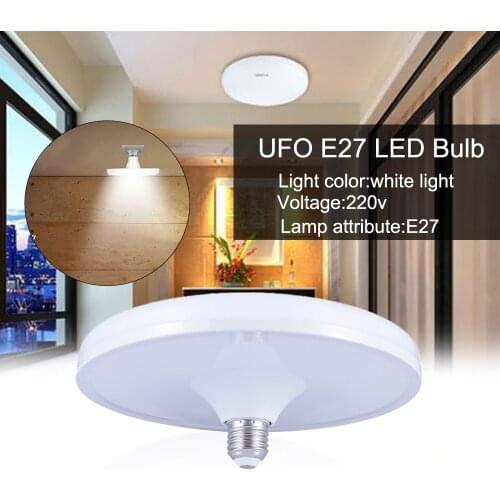 Energy Saving E27 Led Bulb Light 220V 20W 40W 60W 80W Lampada Ampoule Bombilla Super Bright UFO Lamp for Home Warehouse