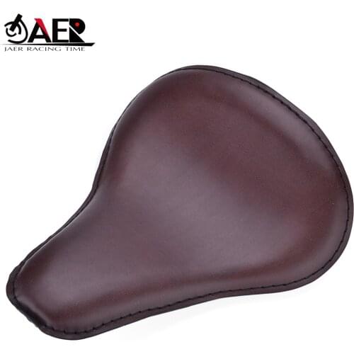 JAER Motorcycle Leather Vintage Solo Slim Seat Large pad Mount for Harley Sportster Custom Bobber Chopper motocross