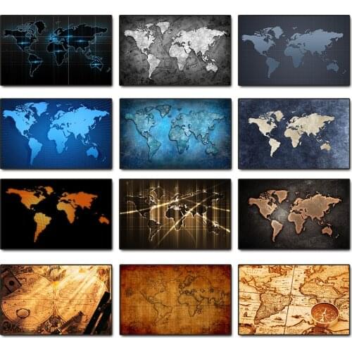 World Map Canvas Paintings Modern Fashion HD Abstract Map Poster and Printings for Living Room Office Bedroom Decor Unstretched
