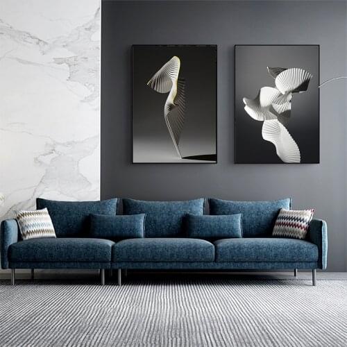 Modern Origami Line Art Canvas Painting Abstract Geometric Poster Picture For Wall Art Decorative Home Decor Interior Painting