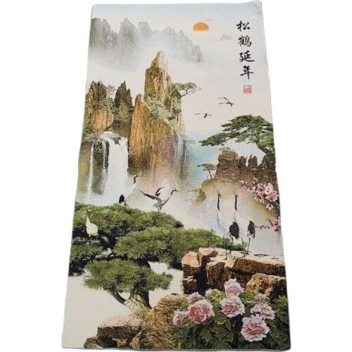 China Old Silk Like Hanging Painting Embroidery Landscape Painting Long 120cm