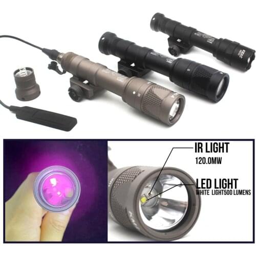 SF M600U/M600V IR&White LED Weapon Light 500 Lumens W/ M75 Thumbscrew Mount/UE07 SWITCH ASSEMBLY Strobe 20mm Weaver Rail