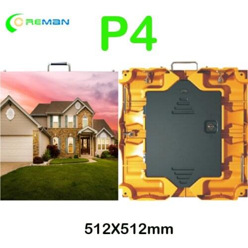 Matrix led outdoor full color P4 rental led screen cabinet 512mm *512mm 128*128pixel 1/16 scan rgb led panel 640x640 960x960