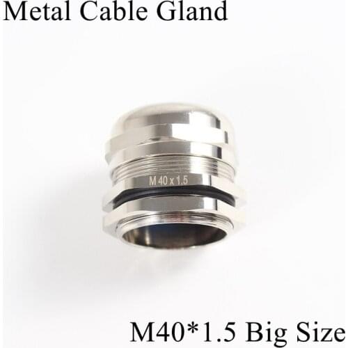 1piece/lot M40 Metal Cable Gland IP68 Waterproof Nickel Brass Connector Glands For 22-30mm Electric Wire M40*1.5 Copper Joint