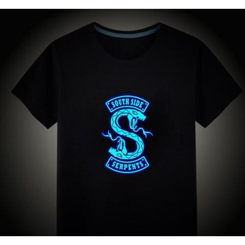 Southside Serpents Riverdale Snake Men Fluorescent Luminous T-shirt Casual Unisex Tops Vest Tees Short sleeve Children T Shirt