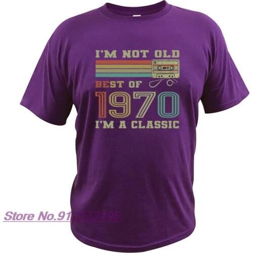 Best Of 1970 50th Birthday Gifts Cassette Tape Vintage T Shirt 100% Cotton O-neck Men Basic T-shirt