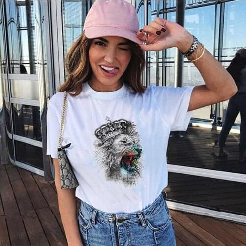 Crown Lion Ironing on Heat Transfer Printing Animal Patches Stickers Washable for Clothes T-shirts DIY Appliques New 2018 Patch