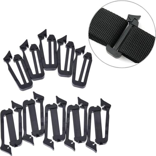 New arrive 5x molle webbing buckle strap belt end clip adjust keeper backpack accessories