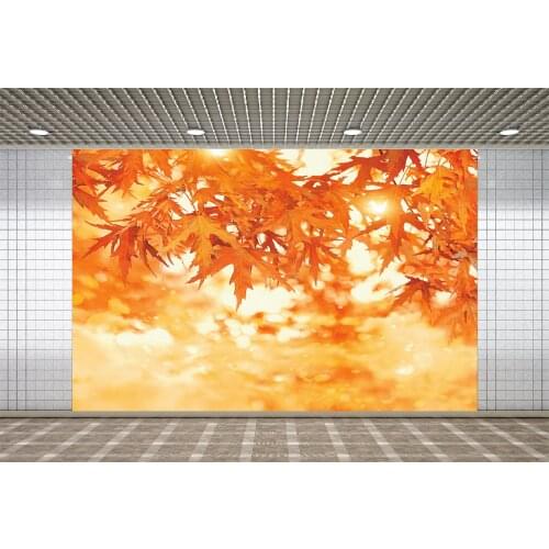 Lyavshi Autumn Backdrop Baby Shower Newborn Wedding Party Decoration Yellow Maple Leaf Photography Background Photo Studio Prop