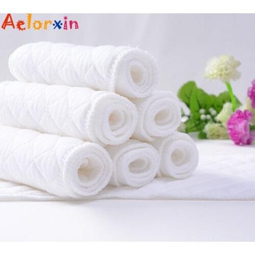 Diaper Insert 10 PCS Breathable 3 Layer Microfiber Inserts Washable Reuasable Changing Pads3 Ecological Cotton Baby Diapers