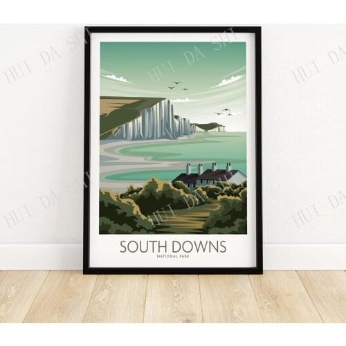 South Downs National Park Poster | Art Print | UK Travel Poster | Nature Print Wall Art | Home Decor Artwork | Gift Idea