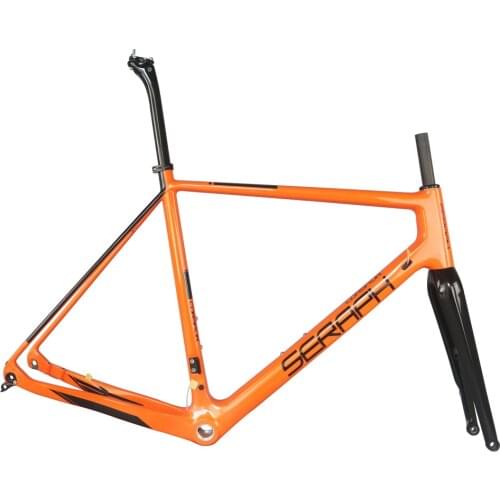 Seraph Flat Mount Disc Brake All Glossy Custom Paint 100X15/100X12mm Fork Carbon Gravel Frame GR029