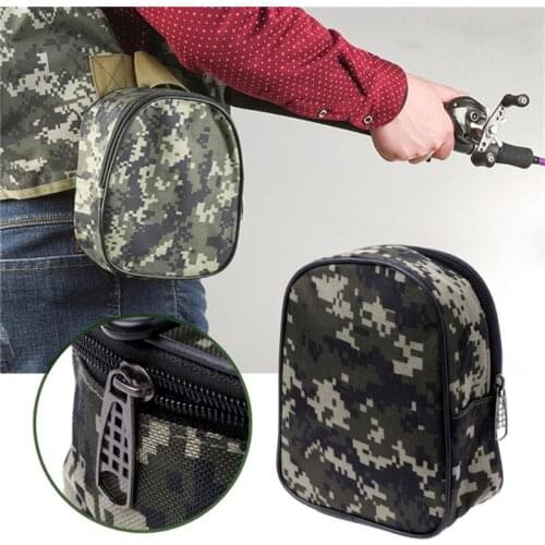 Portable Camouflage Fishing Reel Mini Bag Pocket Fishing Tackle Pouch Case Outdoor Sports Fishing Accessories New Pesca 6