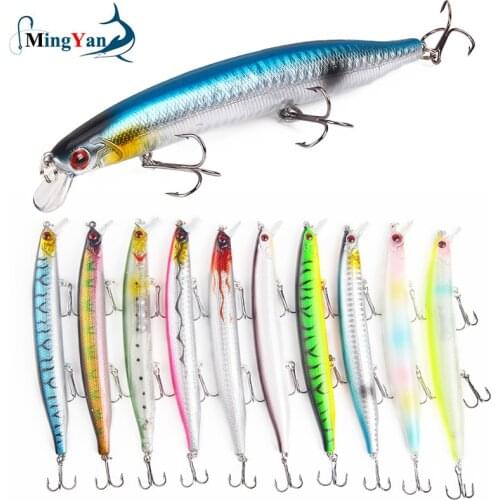 1pcs Minnow Bait Fishing Lure Weights 19.1g/13.5cm Diving Deep 0.5-1.2m Trolling Lure Isca Artificial Wobbler Fishing Tackle