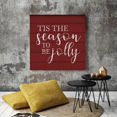 This The Season to be Jolly Christmas Canvas Paintings Wall Art Prints Posters Pictures Living Room Home Decor With Inner Frame