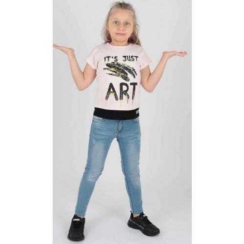 Pink Pattern Girl Clothing Tshirt Kids Tops Children T-shirts for Baby Girl Sleeveless Tshirts Toddlers Tops For Summer Spring