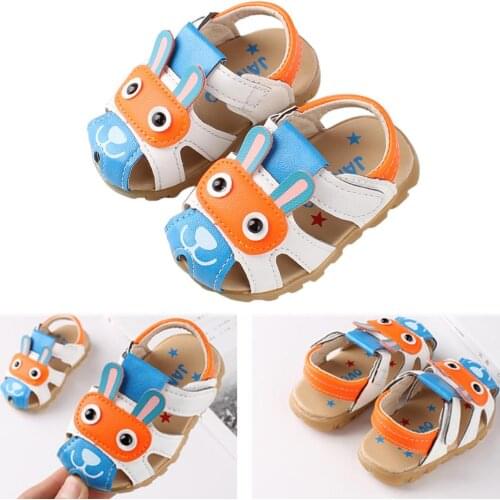 Cartoon Animal Kids Infant Breathable Anti Slip Sandals Prewalker Light Shoes With Flashing Lights