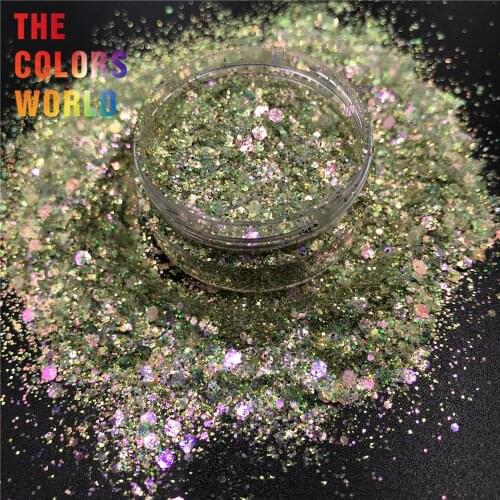 TCT-330 Hexagon Chunky Iridescent Rainbow Nail Glitter Nail Art Decoration Body Art Face Paint Tattoo Tumblers Craft Accessoires